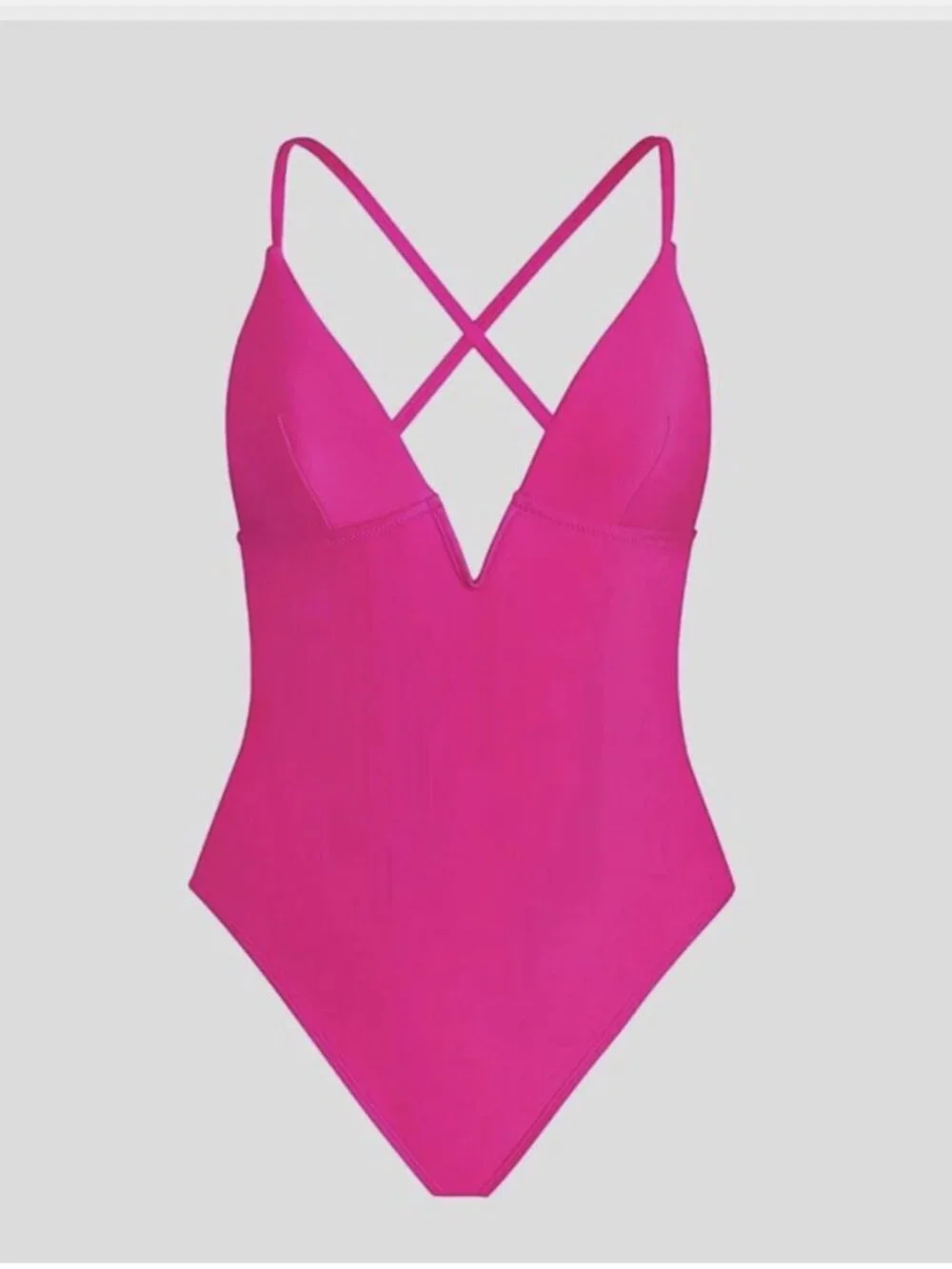Cupshe Women's V Neckline Swimsuit In Pink Size Medium NWT